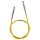 Neuheit 2016, Knit Pro Seil für Nadelspitzen, gelb, Länge 40 cm