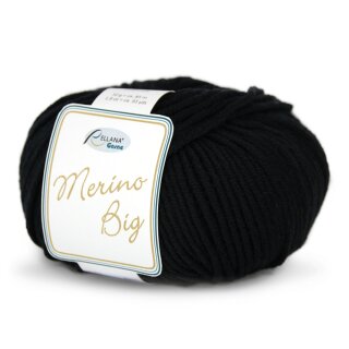 Rellana Merino Big, 60% Schurwolle (Merino), 40% Polyacryl, 50 gr. schwarz 02