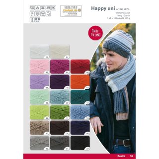 Gründl Happy Uni 100% Polyacryl, Anti-Pilling,100 g 250 m,NS 4-5