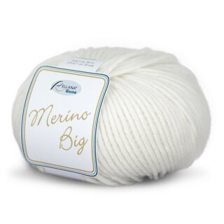 Rellana Merino Big, 60% Schurwolle (Merino), 40% Polyacryl, 50 gr. weiß 01