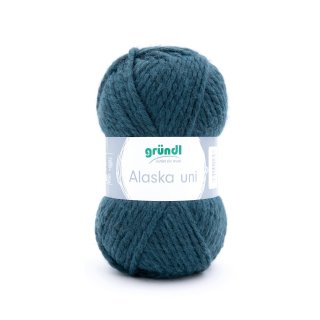 Gr&uuml;ndl Alaska Wolle, 80% Polyacryl / 20% Schurwolle, versch. Farben (Fb. 20 petrol)