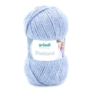 Gr&uuml;ndl Wolle Shetland Farbe 03 - jeansbleu melange - Handstrickgarn in Pastel...