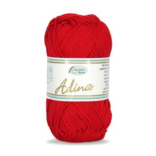 Adina von Rellana 100 % Baumwolle Garn Farbe 03 rot 50g