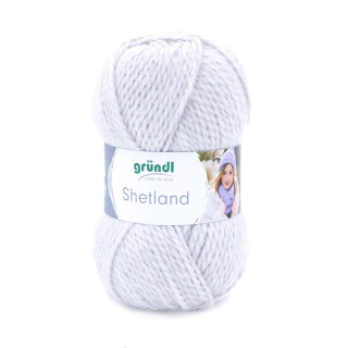 Gründl Wolle Shetland Farbe 05 - hellgrau melange - Handstrickgarn in Pastell...