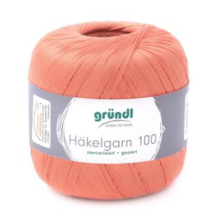 H&auml;kelgarn 100 Gramm Baumwolle-Filet-Garn h&auml;keln - Farbe aprikose_119