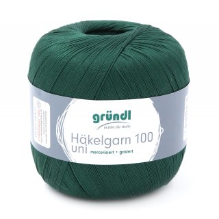 Häkelgarn 100 Gramm Baumwolle-Filet-Garn häkeln - Farbe dunkel-grün_115
