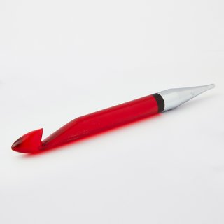 KnitPro Rote Trendz-Acrylh&auml;kelnadel, 12,00&nbsp;mm. Afghanisch/tunesische H&auml;kelnadel mit einem Haken.