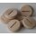 2er Set Sparstrumpfscheiben aus Buchenholz,unbehandelt, Durchmesser ca. 5,8 cm,zum Basteln und Stricken,