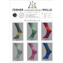 Sommer Sockenwolle 4-fädig von Ferner, mit Baumwolle, 100 g/420 m, 56% Schurwolle/25% Baumwolle/18% Polyamid recycelt (522-22)