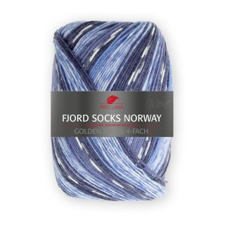 Fjord Socks Norway von Pro Lana,100g,420m,Sockenwolle 4-fädig,Muster kommt direkt aus dem Knäuel,NS 2-3 (383)