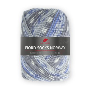 Fjord Socks Norway von Pro Lana,100g,420m,Sockenwolle 4-fädig,Muster kommt direkt aus dem Knäuel,NS 2-3 (384)