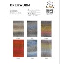 Naturwolle mit Farbverlauf Ferner Wolle Drehwurm DW2, Wolle mit Alpakawolle zum Stricken oder Häkeln, 150g