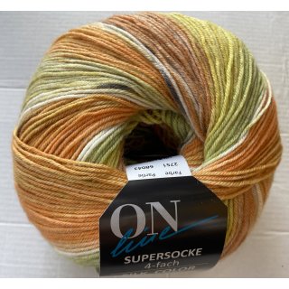Sockenwolle 100 g ONline Supersocke Silk color, Sort.325, 55% Wolle (Merino, superwash), 25% Polyamid, 20% Seide (2751)