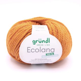 Biowolle Gründl Ecolana Farbe 12, 50g Bio Wolle zum Sricken oder Häkeln