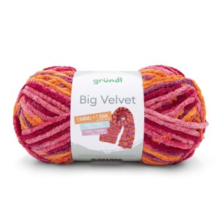 Big Velvet von Gründl,1 Knäuel =1 Schal,250g/205 m, 100% Polyester, Chenille,weiche Wolle,z. Häkeln und Stricken (01)