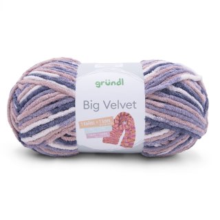 Big Velvet von Gründl,1 Knäuel =1 Schal,250g/205 m, 100% Polyester, Chenille,weiche Wolle,z. Häkeln und Stricken (02)