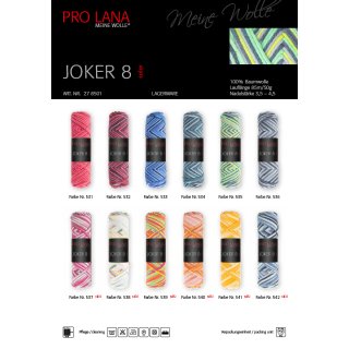 2-er Set Pro Lana Joker 8 color, 2 x 50 gr. 100 % Baumwolle, Topflappengarn,