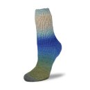 Rellana 4-fädige Sockenwolle,Patagonia Shadow,100g/420m,Traceable Yarn,75 % Schurwolle superwash, 25 % Polyamid (Farbe 1720 blau-beige)