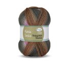 Rellana 4-fädige Sockenwolle,Patagonia Shadow,100g/420m,Traceable Yarn,75 % Schurwolle superwash, 25 % Polyamid (Farbe 1725 lila-grau)
