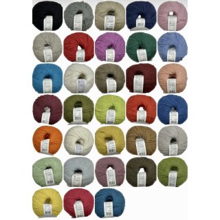 ONline Sockenwolle Linie12 uni,4-fädig,merino extrafein,50g/210m,hochwertige Sockenwolle
