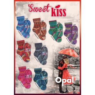 Opal Sweet Kiss, 4-fädige Pullover- u. Sockenwolle, 100g/425 m,NS2,5,75% Schurwolle (superwash) / 25% Polyamid