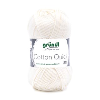 Gründl Cotton quick uni,50g.100%Baumwolle,mercerisiert,Häkel- u. Strickgarn,50g / 125 m,NS 3-4 132