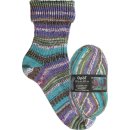 Opal Hundertwasser 4-fädige Sockenwolle,100g/425m LL, 75% Schurwolle/25% Polyamid Regen auf Regentag-676