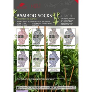 Pro Lana Bamboo Socks,100g/63 % Polyacryl / 30 % Viskose 7 % Polyester (Elitè)