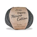 Rellana Organic Merino Cotton, 100% Naturfaser, 55% Schurwolle/45 % Baumwolle, 50 g/230 m LL, NS 3-3,5 115 dunkelgrau