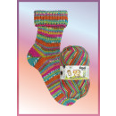 Opal 6-fach Sockenwolle Knuddelbande Pullover-/u. Sockenwolle 75% Schurwolle/25% Polyamid, 150g/420 m, Socken stricken (11326 Partyigel)