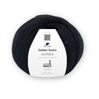 Pro Lana Golden Socks Alpaka,100g 4-fädig,traumhaft weich 70 % Alpaka,Sockenwolle 99 schwarz