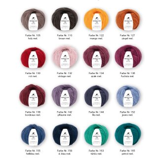 Pro Lana Merino Pur 125 Retro Strickgarn, 100% Extrafeine Merinowolle, Handgefärbt, Ton-in-Ton Farbverlauf
