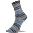 Woolly Hugs Weltrekord Sockenwolle 4-fädig 75% Schurwolle/25% Polyamid 420m/100g 06 | grau/blau