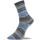 Woolly Hugs Weltrekord Sockenwolle 4-fädig 75% Schurwolle/25% Polyamid 420m/100g 06 | grau/blau