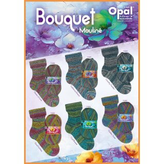 Opal Bouquet Mouliné Sockengarn,4-fach,75% Schurwolle Superwash,25% Polyamid,425m,100g