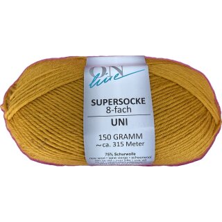 ONline Garne 8-fädige uni Sockenwolle zum Stricken u. Häkeln,150g/315 m