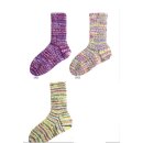 Sparpaket Rellana Flotte Socke Sunshine,4-fädige Sockenwolle, 3 x 100 g, 75% Schurwolle 25% Polyamid, Waschbar 40°, Trocknergeeignet, Made in Italy