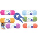 Gründl Strickset Luna Scarf mit Piuma uni oder...