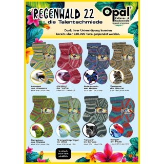 Opal Regenwald 22 Talentschmiede 100g/425m 75% Schurwolle 25% Polyamid 4-fädig