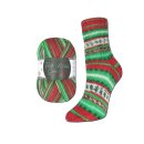 Sparpaket 3-er Set Christmas Sockenwolle 1x4-fädig Classic, 1x4-fädig Glitzer u. 1x 6-fädig