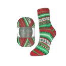 Sparpaket 3-er Set Christmas Sockenwolle 1x4-fädig Classic, 1x4-fädig Glitzer u. 1x 6-fädig
