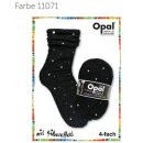 Opal Uni 4-fach Tiefschwarz mit Silbereffekt, Limitierte Auflage