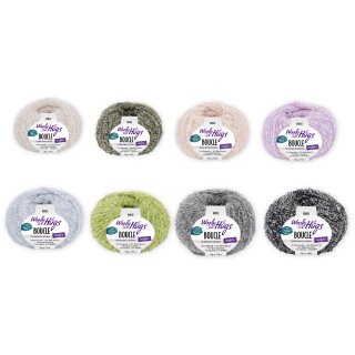 Woolly Hugs Boucle Garn aus Baumwolle, Merino u. Alpakawolle, 50g/250 m