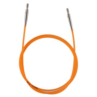 Neuheit !!! Knit Pro Seile + Endkappen+ Schlüssel, Farbe orange = 80 cm Länge